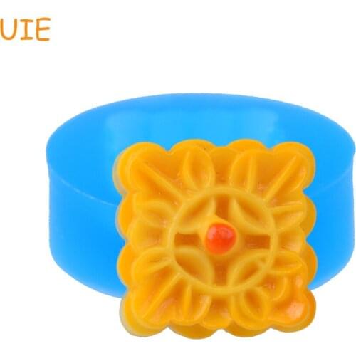 QYL400U 23.9mm Square Mooncake Silicone Mold - Fondant, Cake Decoration, Cookie Biscuit, Candy, Baking Tools, Resin, Food Safe