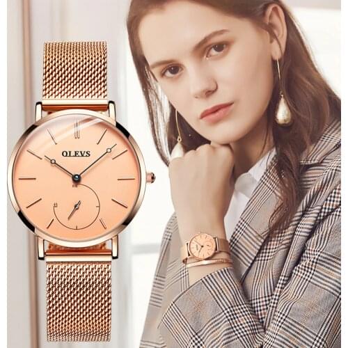 Luxury Rose Gold Watch Women Bracelet Watches Top Brand Ladies Casual Quartz Watch Steel Women Wristwatch Montre Femme Relogio