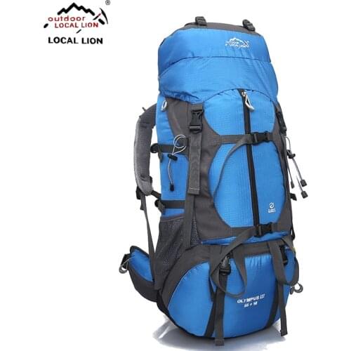 LOCALLION Outdoor Backpack 65L Outdoor Water Resistant Sport Backpack Hiking Bag Camping Travel Pack Climbing Rucksacks Hike