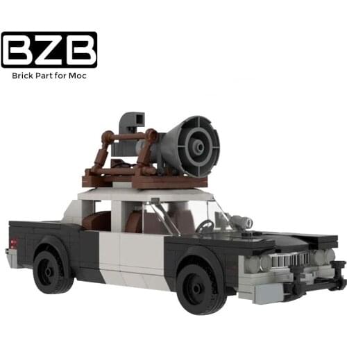 BZB MOC 37693 City Speed High-Tech Car VBlues Brothers BluesMobile Racing Building Block Model Kids Boys DIY Toys Best Gifts