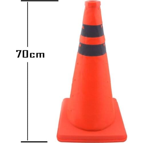 70cm height reflector cone roadblock motorcycle training accessory warning emergency telescopic cone