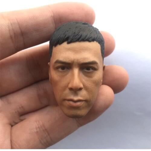 In Stock For Sale 1/6th Donnie Yen Ye Wen Wing Chun Chinese Kung Fu Male Head Sculpture For Usual 12inch Doll Action Figure
