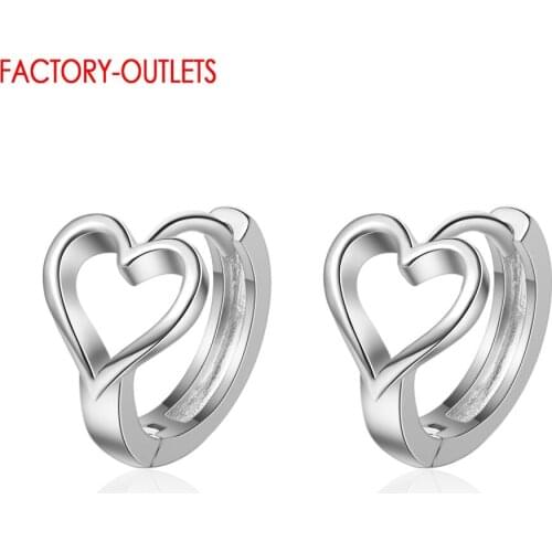 Top Quality Trendy Most Popular Women Wedding Jewelry Real 925 Sterling Silver Hoop Earrings Jewelry Accessory Wholesale