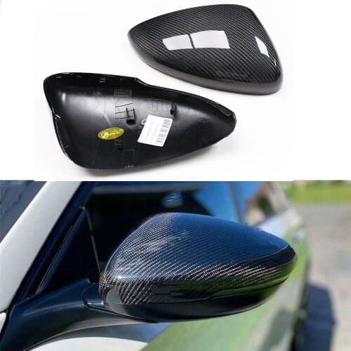 1 Pair Replacement Style Casing For Honda Accord 2017- With LED Light Model Real Carbon Fiber Rearview Mirror Cover Clip-on