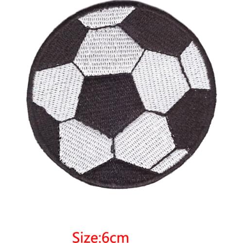 10Pcs Football Embroidered Patches For Clothing Iron On Patches Badge Stickers For Clothes DIY Scrapbooking 6cm