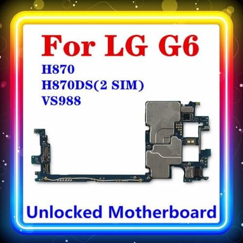100% Original Working For LG G6 LS988 H870 H870DS(2 SIM) Motherboard Test 100% For LG G6 Motherboard Android Install