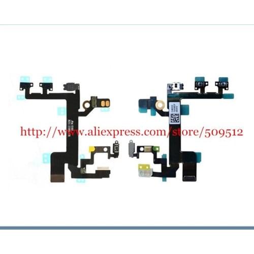 100pcs Best OEM NEW Power Mute Volume Button Switch Connector Flex Cable Ribbon For Iphone 5s POWER flex by DHL EMS