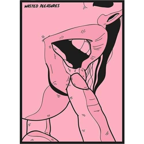 13cm x 9.8cm for Female Licking Finger Car Stickers Cartoon Decoration Windshield Trunk Decal Refrigerator Graphics