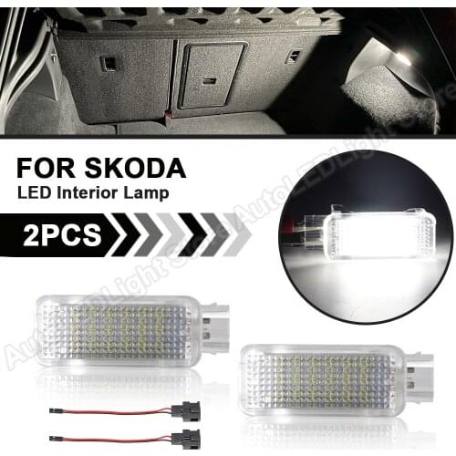 2Pcs For VW Touareg Tiguan Eos Passat B5 B6 CC Golf GTI MK5 MK6 LED Courtesy Glove Box Under Door Foot Light Trunk Luggage Lamp