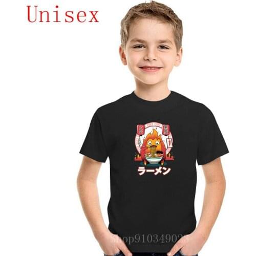 2020 Fashion Printed Fire Demon Ramen Boys clothes Cotton kids T-Shirt childrens girls clothes tee shirt Cartoon Cute T-Shirt