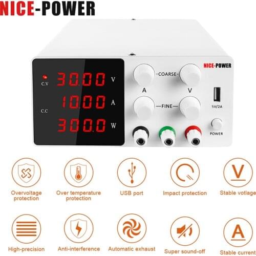 30V 10A 60V 5A 120V 3A 4 Digits USB DC Lab Power Supply Adjustable Accurate Regulated Voltage Regulator Switching Bench Source