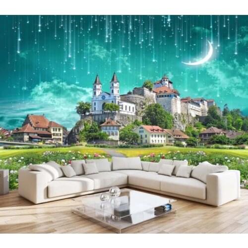 Customize 3D Wallpaper Mural Fantasy Castle Meteor Shower children room TV sofa background wall wallpaper for walls 3d