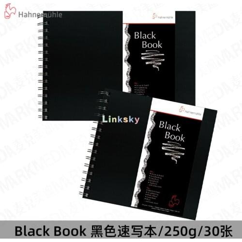 Hahnemuhle Grey Book Sketch Book A5/A4 120gsm 40 Sheets,black Book 250gsm 30 Sheets, Perfect for On The Road and Travelling