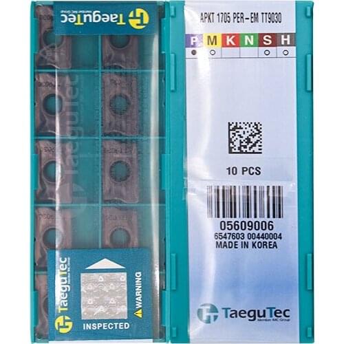 APKT1705PER-EM TT9030 Original Taegutac Carbide Inserts Turning Inserts Lathe Tools 10Pcs/Lot