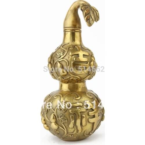 5 inch Brass Feng Shui JI XIANG Wu Lou For Health Enhance Sculptures/FENGSHUI WU LOU M4012