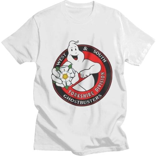 Ghostbusters Yorkshire Division Tshirt Men Graphic Tees Top Cotton T Shirt Short Sleeve Halloween Movie T-shirts Gift Clothing