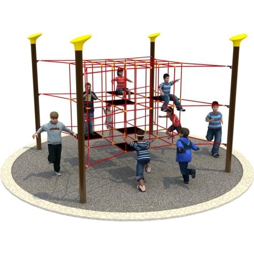 Customized Outdoor physical play Series children steel strip rope net climbing beach equipment YLW-FX171016