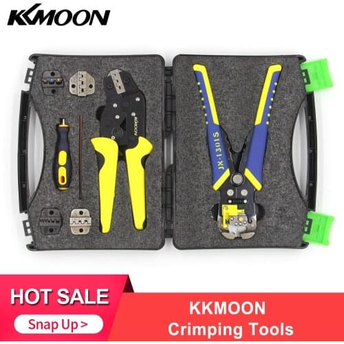 KKmoon Professional Crimping Tool Wire Crimpers Multifunctional Engineering Ratcheting Terminal Pliers Wire Strippers