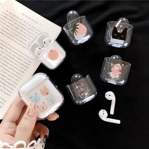 IRONGEER Cat Corgi Dog Cartoon PC Hard Clear Case for Airpods Wireless Bluretooth Earphone