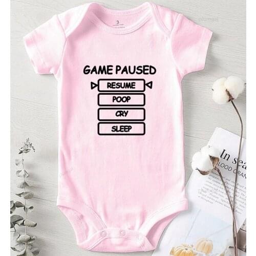 Infant Girls Winter Costume One Piece Jumpsuit Long Sleeve Printing Game Paused Kids Outfits Cotton Rompers for Newborns