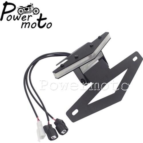 LED Turn Signal Tail Plate Fender Eliminator Kit License Plate Bracket Holder For Kawasaki NINJA ZX6R ZX10R ZX-6R ZX-10R 09-18