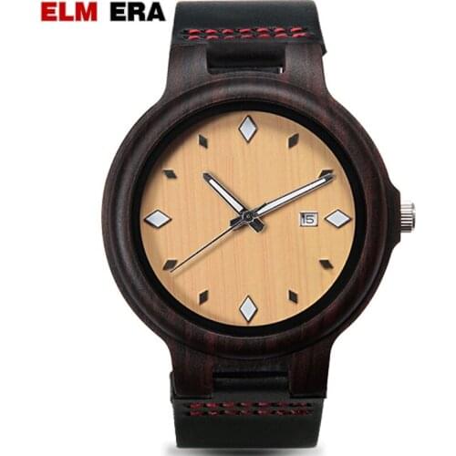 Mens Watches Top Brand Luxury Women Watch Wood Bamboo Wristwatches with Leather Strap Relogio Masculino Watches in Gift