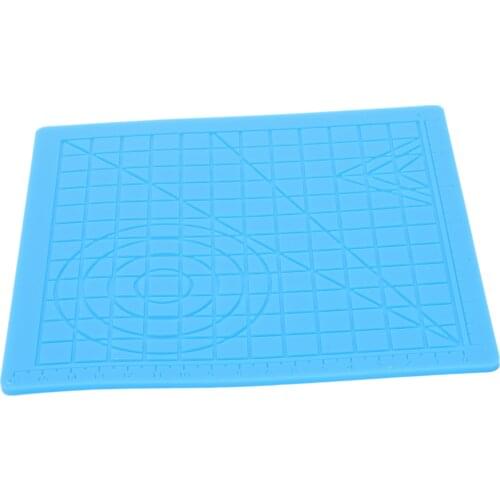 3D Pen Mat Silicone Design Mat Kit With 2 Silicone Finger Caps, 3D Printing Pen Mat With Basic Template, Drawing Tools 3D Pen