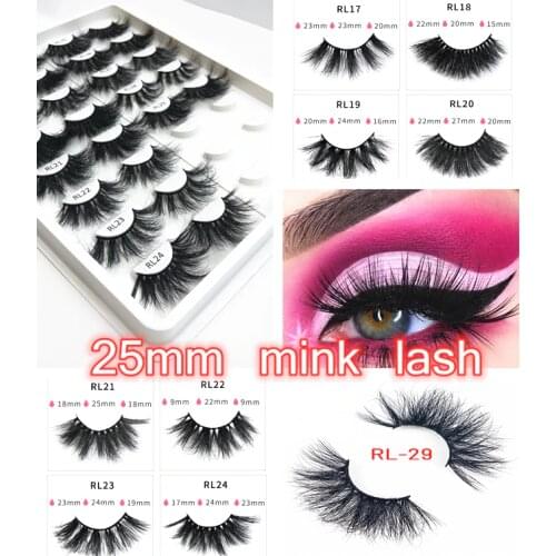 Natural Mink Eyelashes Hand Made Makeup Eyelash Soft 25mm Dramatic 3d Mink Eyelashes With Custom Eyelash Packaging Boxes