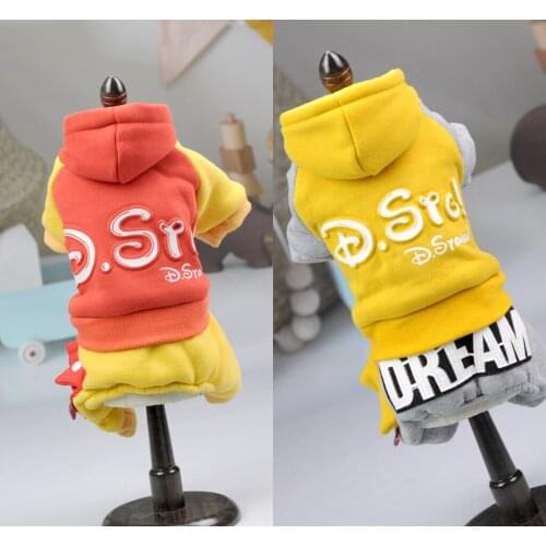 NEW Autumn winter pet dog clothes Printed Letter dog jumpsuit teddy chihuahua small dog clothing XS S M L XL XXL