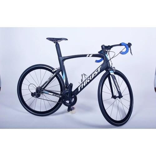 Thrust Complete Full Carbon Fiber Road Bike Racing Cycling T800 Carbono Fibre Frameset Black Red Color accept customized paint