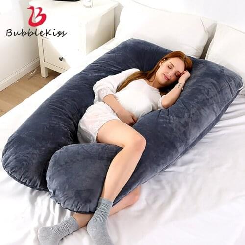 Bubble Kiss Support Pillows For Sleeping Maternity Throw Pillows Home Body Pillow U Shape Sleep Comfort Pillow Pregnancy Pillow