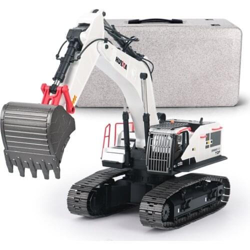 HUINA 594 1/14 Alloy RC Excavator Alloy 2.4G Radio controlled Truck Tractor Caterpillar Electric Car Toys for boys