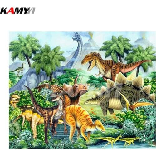 Needlework 3D diamond embroidery dinosaur animal full resin diamond with picture home decor mosaic diy diamond painting dinos DD
