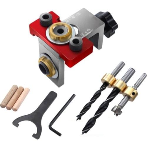 Self Centering Dowel Jig Kit Woodworking Center Finding Doweling Drill Guide Jig Kit Precise Punch Locator Dowel Jig