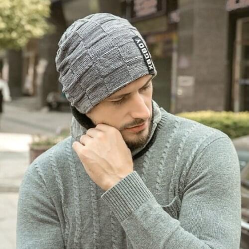 Neck Warmer Knitted Hat Scarf Set Winter Fluffy Warm Knit Beanie Hat Scarf Set Winter Hat Men Cap Warmer Headwear
