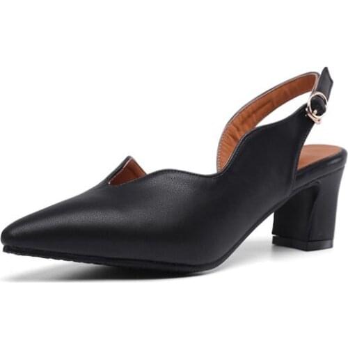 Big Size 11 12 13 14 15 ladies high heels women shoes woman pumps Pointed Package toes Cingulate Thick with Single shoes