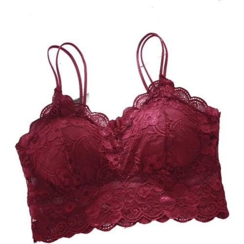 Lingerie Womens Vest Sexy Gathered Wrapped Chest Pads Detachable Straps Tube Tops Antilighting Bra