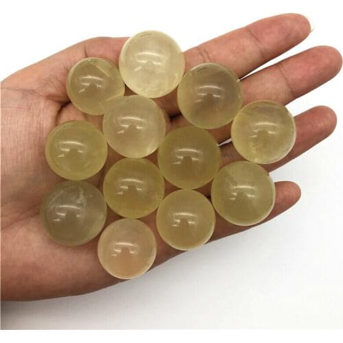 1PC 21-23mm Natural Citrine Ball Yellow Quartz Crystal Sphere Balls Polished Healing Natural Quartz Crystals