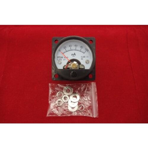 1PC DC 0-100MA Analog Ammeter Panel AMP Current Meter SO45 Panel Cutout Dia.:45mm directly Connect
