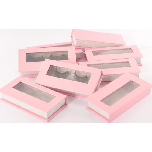 10/Pack Wholesale False Eyelashes Box Package Eyelash Packaging Box Faux Cils 25mm Mink Eyelashes With Tray Makeup Cases Vendors