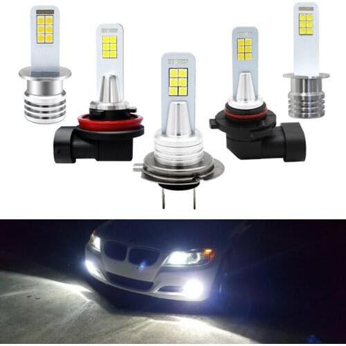 2x H7 Led Bulbs H1 H3 H8 H11 9006 HB4 Led Fog Lights 3030 For Auto Cars H11 Driving light 6000K White Auto Lamps DRL LED 12V