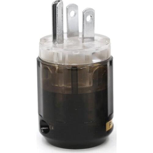 2pcs Hifi P-004 Brass Rhodium Plated American Standard Plug for HiFi power cable