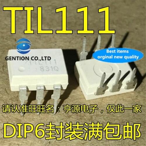 20Pcs TIL111 TIL111M DIP-6 Optical isolator thyristor in stock 100% new and original