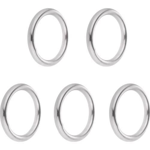 5pcs Precision Polished Welded Stainless Steel O-ring 15 - 25mm Marine Boat