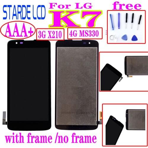 AAA+ For LG K7 3G X210 LCD Display Touch Screen Digitizer Assembly For LG K7 LTE 4G MS330 AS330 K332 K330 X210DS L51AL L52VL LCD