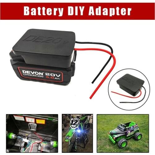 Dawupine Lithium Battery Adapter For Devon 20V Li-ion battery DIY Converter Wire Output 5150-Li-20-52 5150-Li-20-40