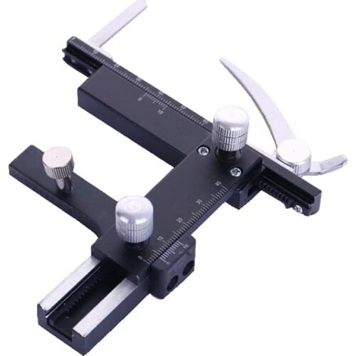 XSP Biological Microscope Accessories Metal Attachable Mechanical Stage X-Y Movable Stage with Scale Ruler