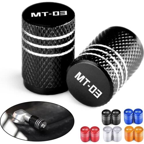 MT-03 LOGO Motorcycle Tire Air Valve Caps Moto Wheel Tyre Dust Stems Cover For Yamaha MT03 MT 03 2016 2017 2018 2019 2020 2021