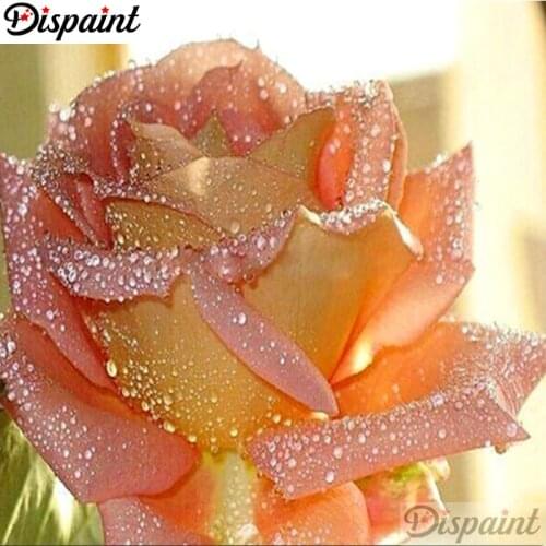 Dispaint DIY 5D Diamond Painting "Orange flower" Full Diamond Embroidery Sale Picture Of Rhinestones For Festival Gifts A10478