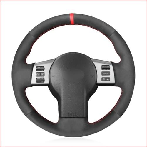 Black Suede Hand Sew Steering Wheel Cover for Infiniti FX FX35 FX45 2003-2008 Nissan 350Z 2003 2004 2005 2006 2007 2008 2009